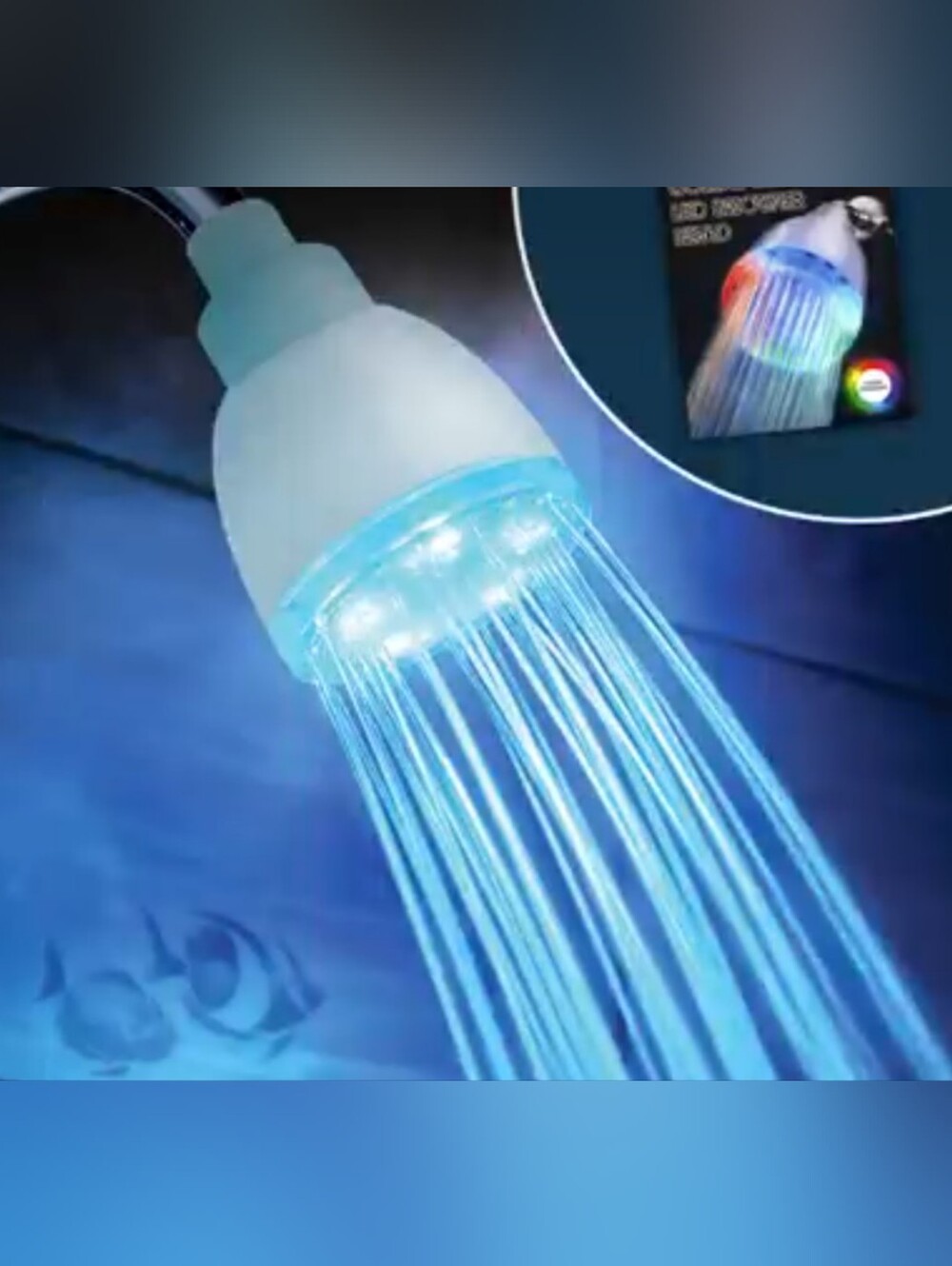 ​🚿 NWT Brilliant Ideas Color-Changing LED Shower Head 🚿
